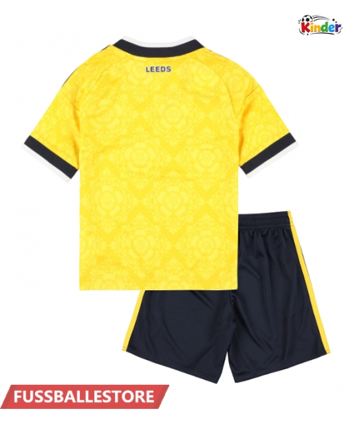 Günstige Leeds United Auswärts Trikotsatzt Kinder 2026-27 Kurzarm (+ Kurze Hosen)